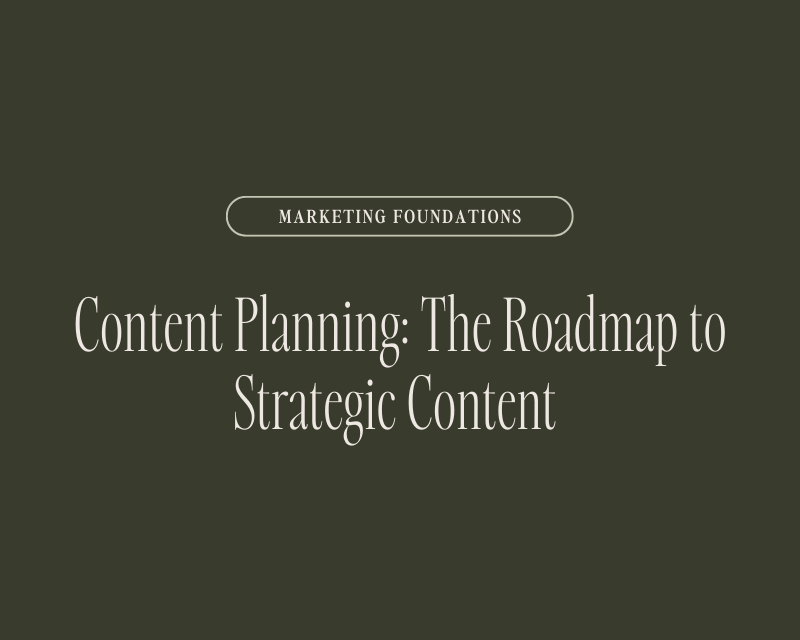 Content Planning - Roadmap to strategic content