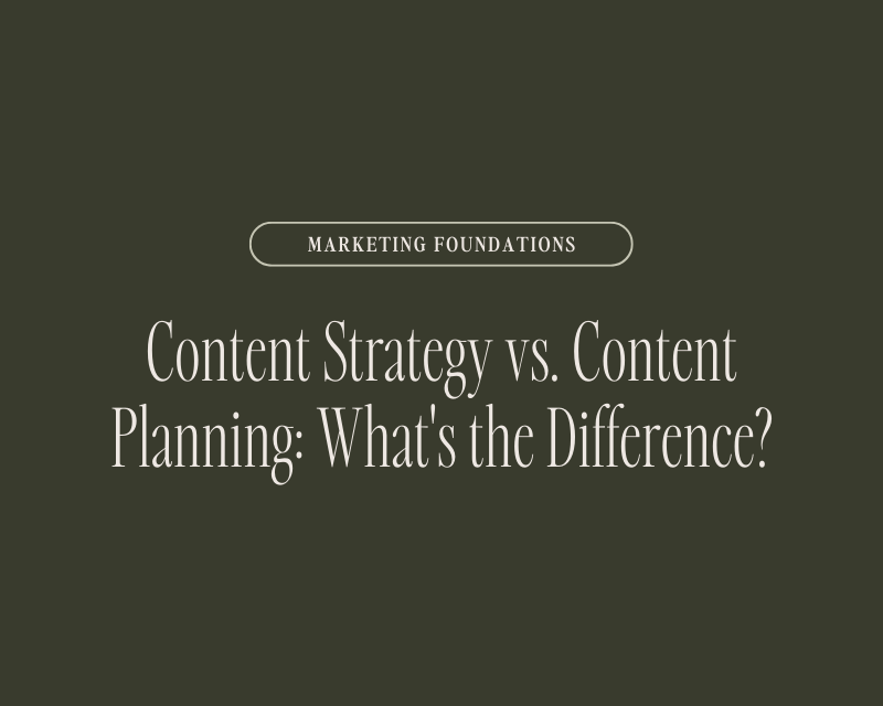 Content Strategy vs. Content Planning: What's the Difference?